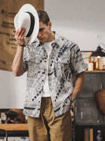 Digital Jacquard Seersucker Short-Sleeve Shirt