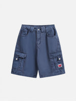 Loose-fit Multi-pocket Knee-length Shorts