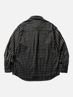 Japanese-style Retro Plaid Loose Long-sleeve Shirt