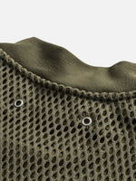 Retro Mesh Short-sleeve Shirt Cardigan