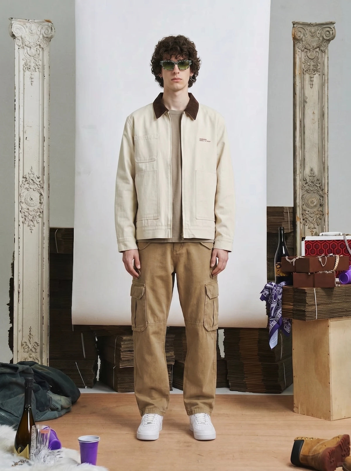 Retro Amekaji Multi-pocket Cargo Pants