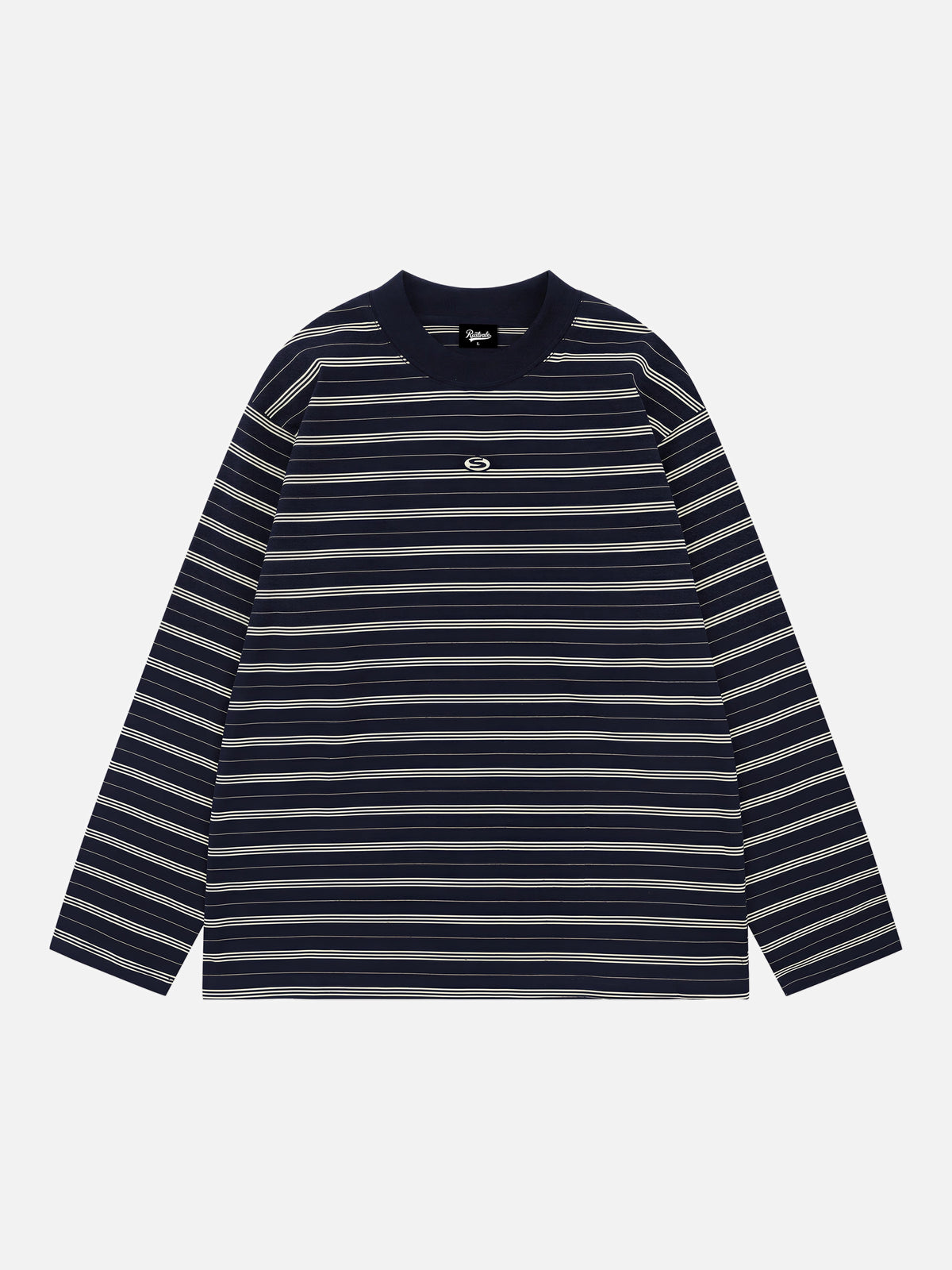 Color-block Striped Loose-fit Long-sleeve T-shirt