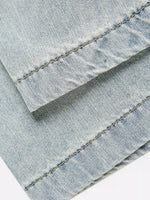 Retro Washed Denim Short-sleeve Shirt