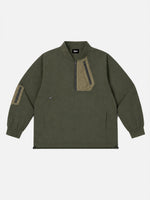 Trendy Color-block Pullover Cargo Jacket