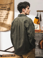 American-style Vintage Loose-fit Utility Overshirt