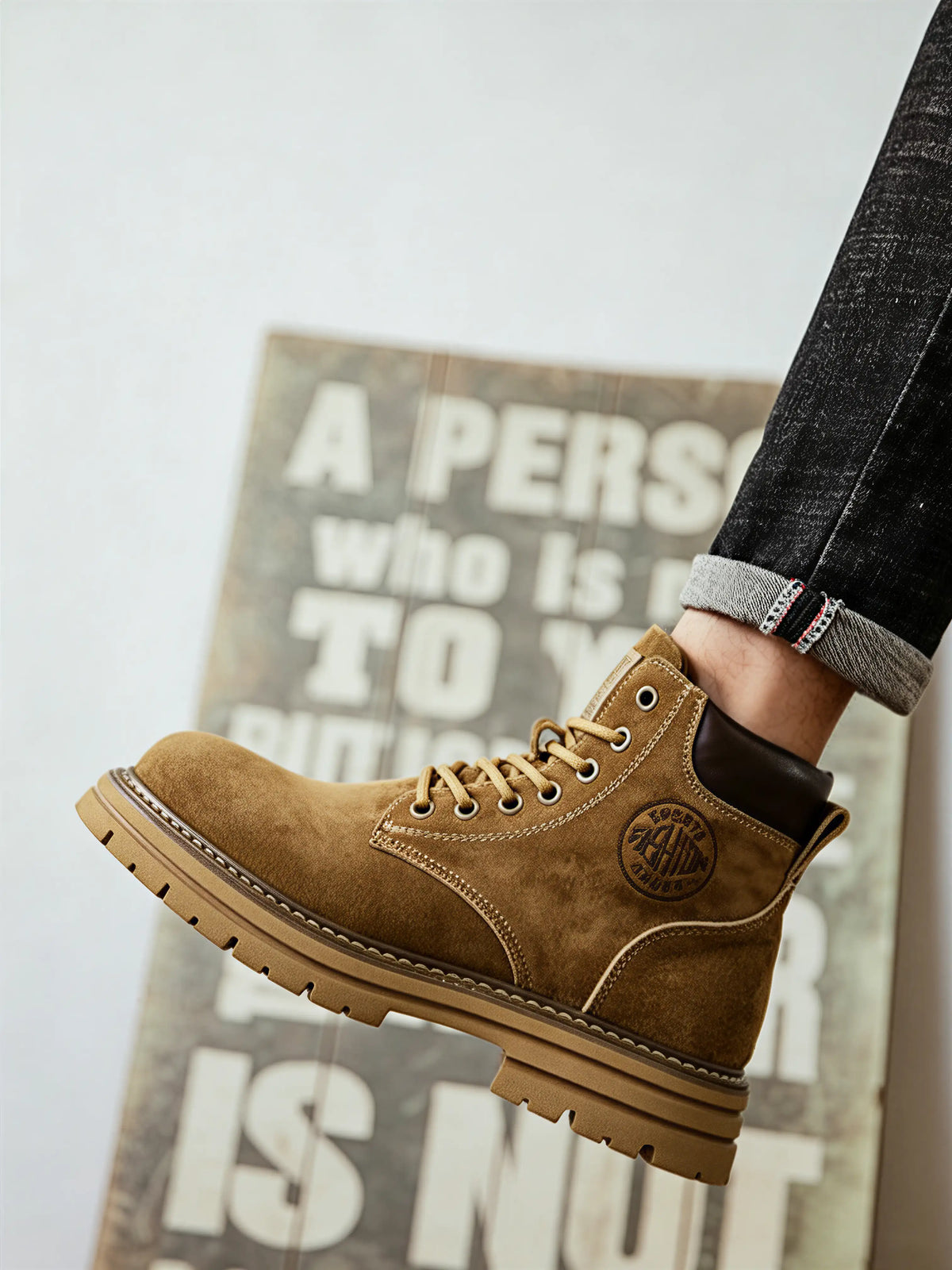 British-style High-top American Work Boots