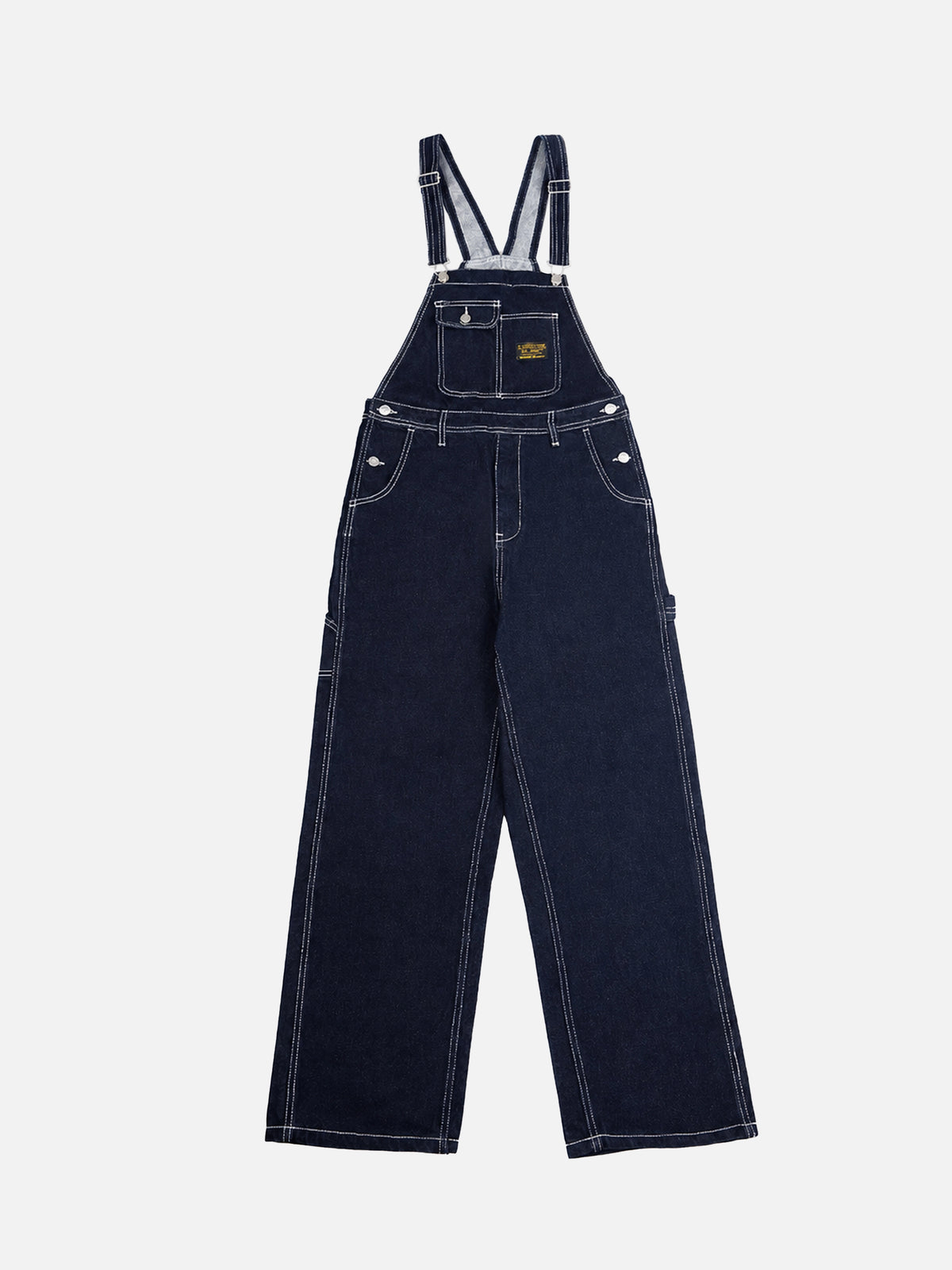 Retro Striped Denim Overalls
