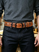 Versatile Handmade Men's Belt In Top-grain Cowhide
