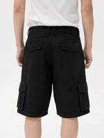 Retro Washed Multi-pocket Cargo Shorts
