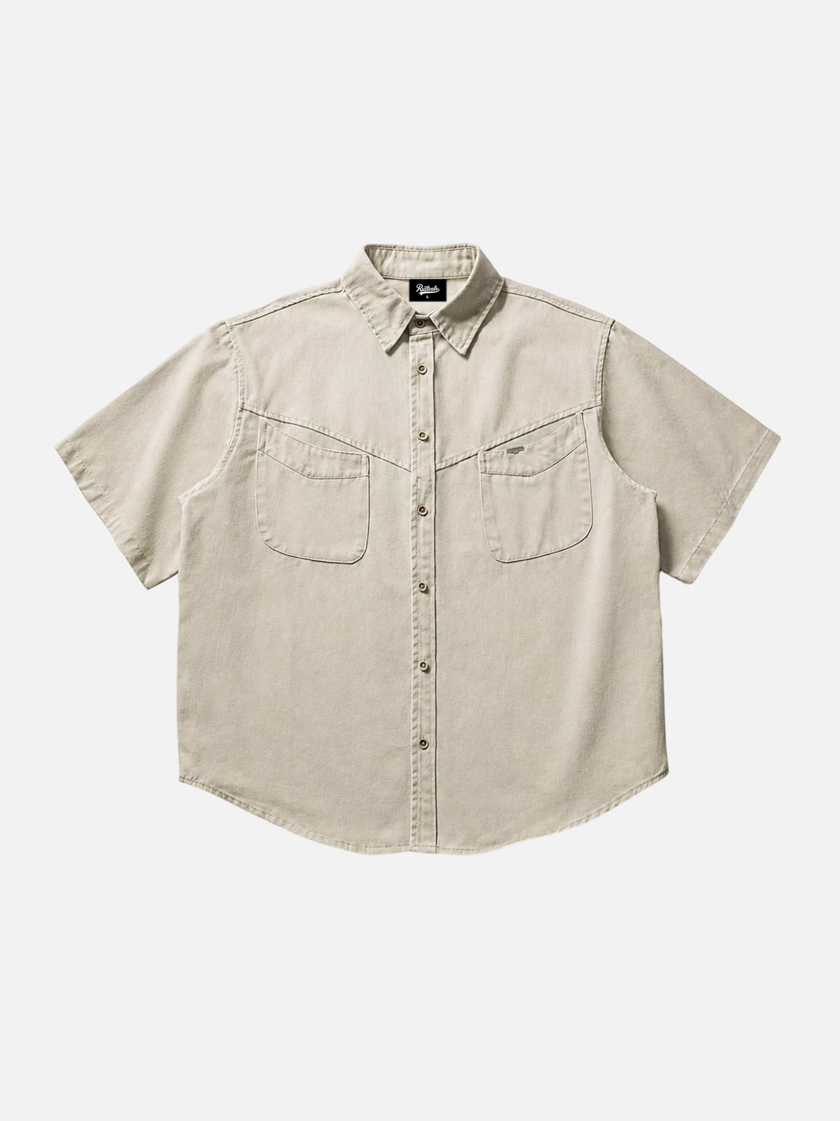 Japanese-style Vintage Washed & Distressed Work Shirt