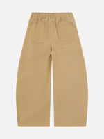 Faux Two-piece Loose-fit Canvas Cargo Pants