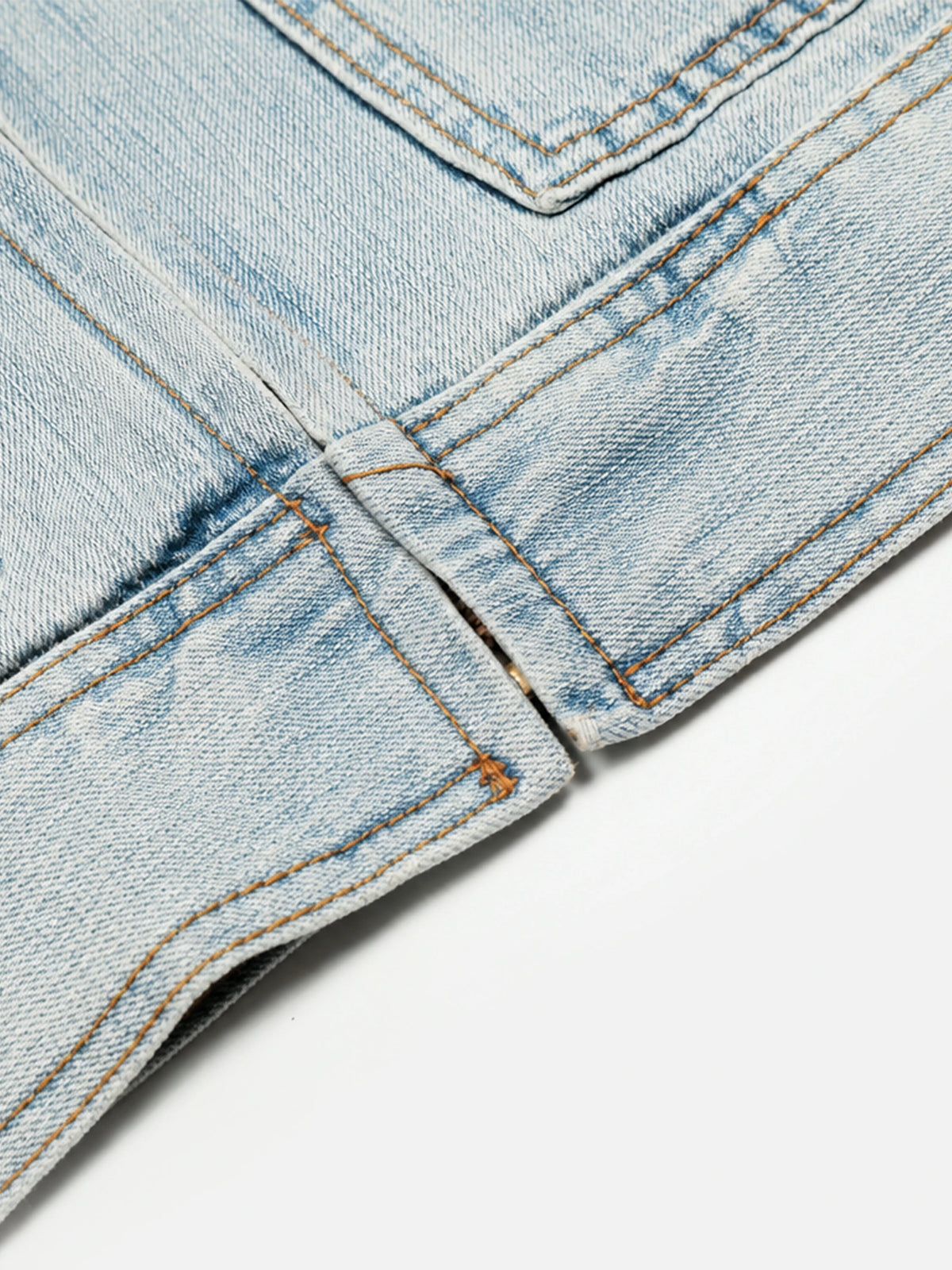 American Retro Washed Blue Distressed Work Jacket