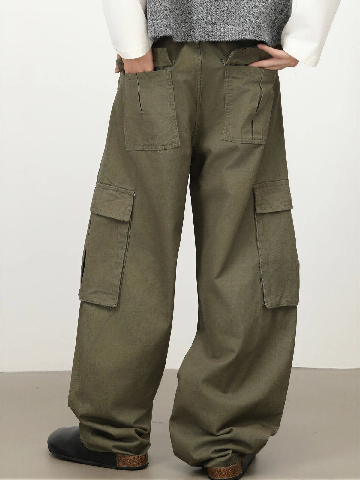 Pure Cotton Multi-pocket Cargo "saber" Jeans