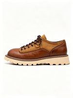 American-style Rugged Yet Refined Round-toe Leather Shoes