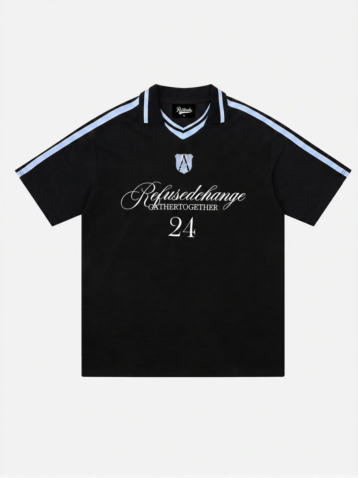 American Retro Color-block Lettering T-shirt