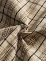 Oversized Plaid Short-sleeve Work Shirt