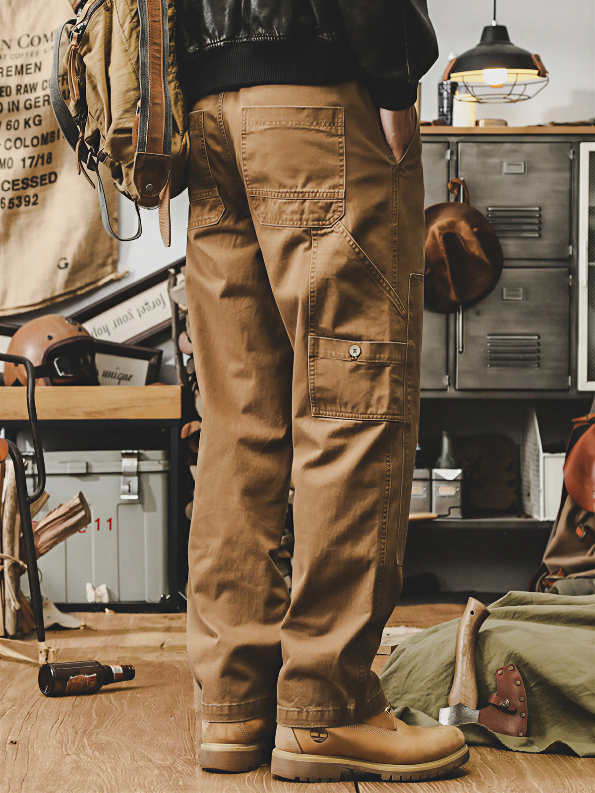 Heavyweight Straight-leg Work Pants (vintage Style)