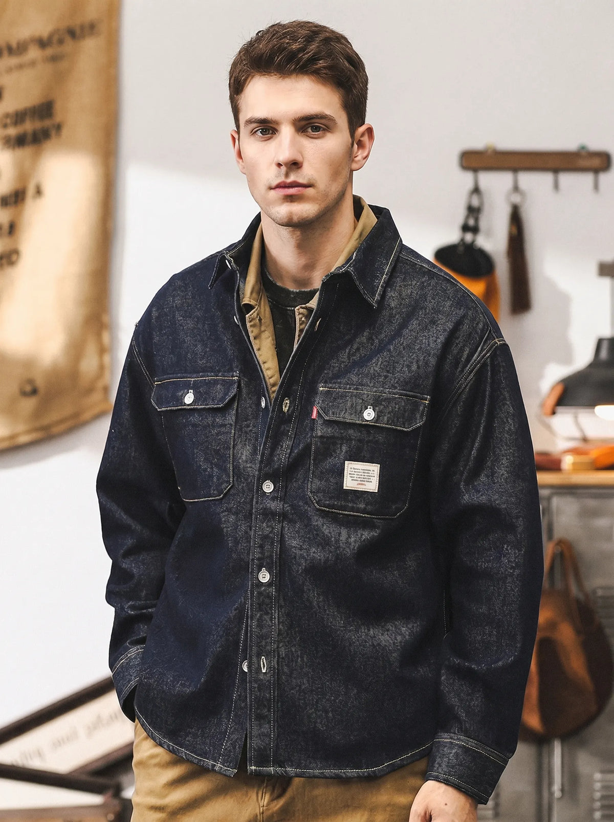 Classic Raw-wash Denim Work Shirt-jacket