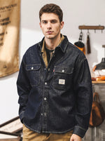 Classic Raw-wash Denim Work Shirt-jacket