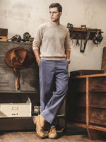 Retro Washed & Distressed Straight-leg Cropped Cargo Pants