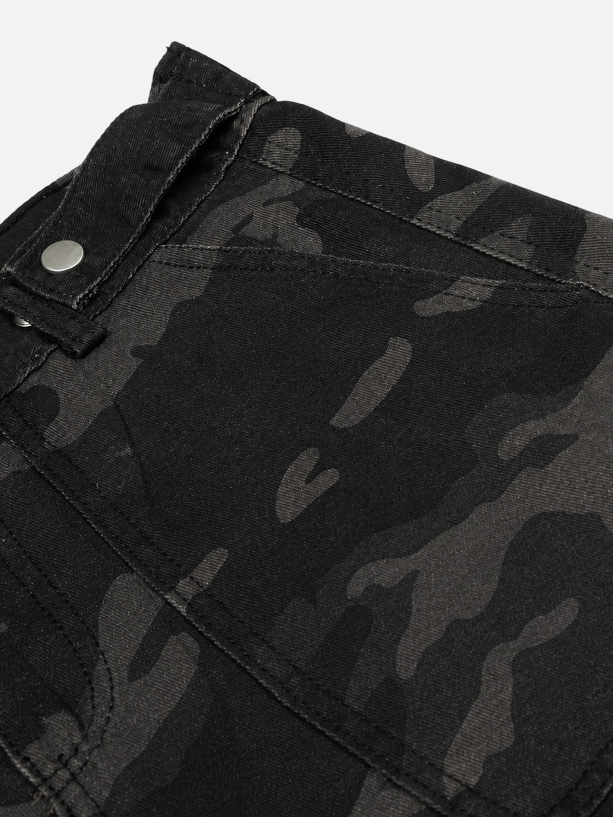 High-street Camouflage Cargo Denim Capris