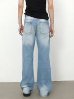 American-style High-street Washed Flared Jeans