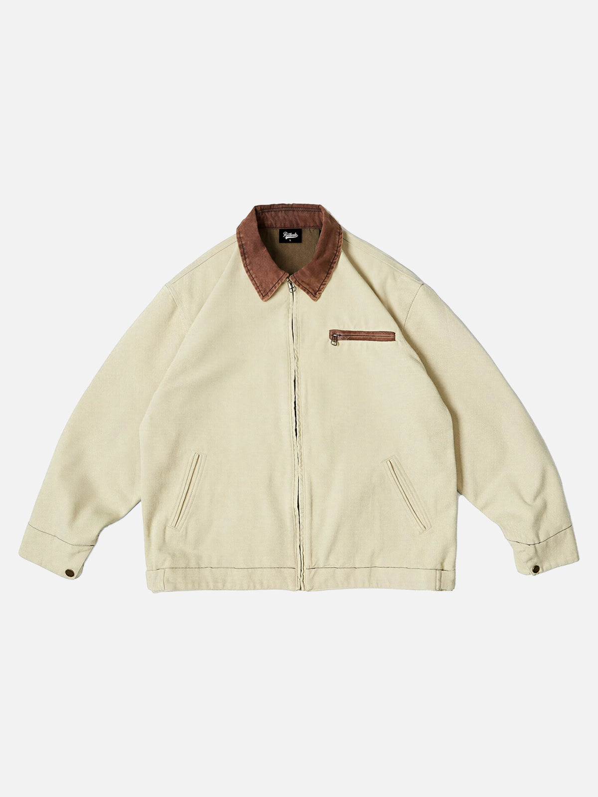 Vintage Distressed Washed Workwear Jacket