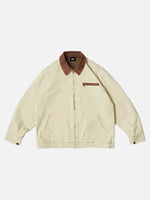 Vintage Distressed Washed Workwear Jacket