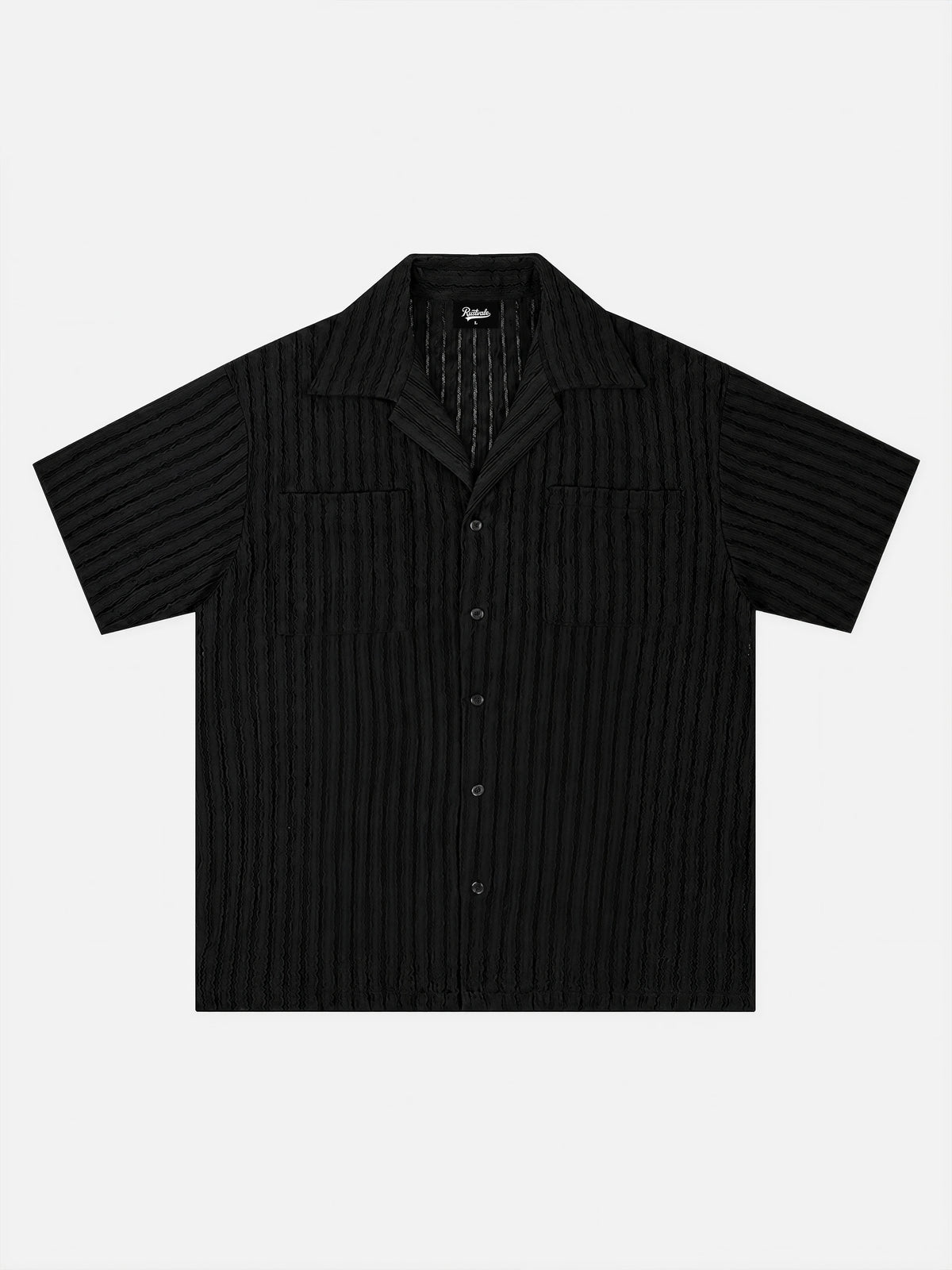 British-style Openwork Short-sleeve Shirt