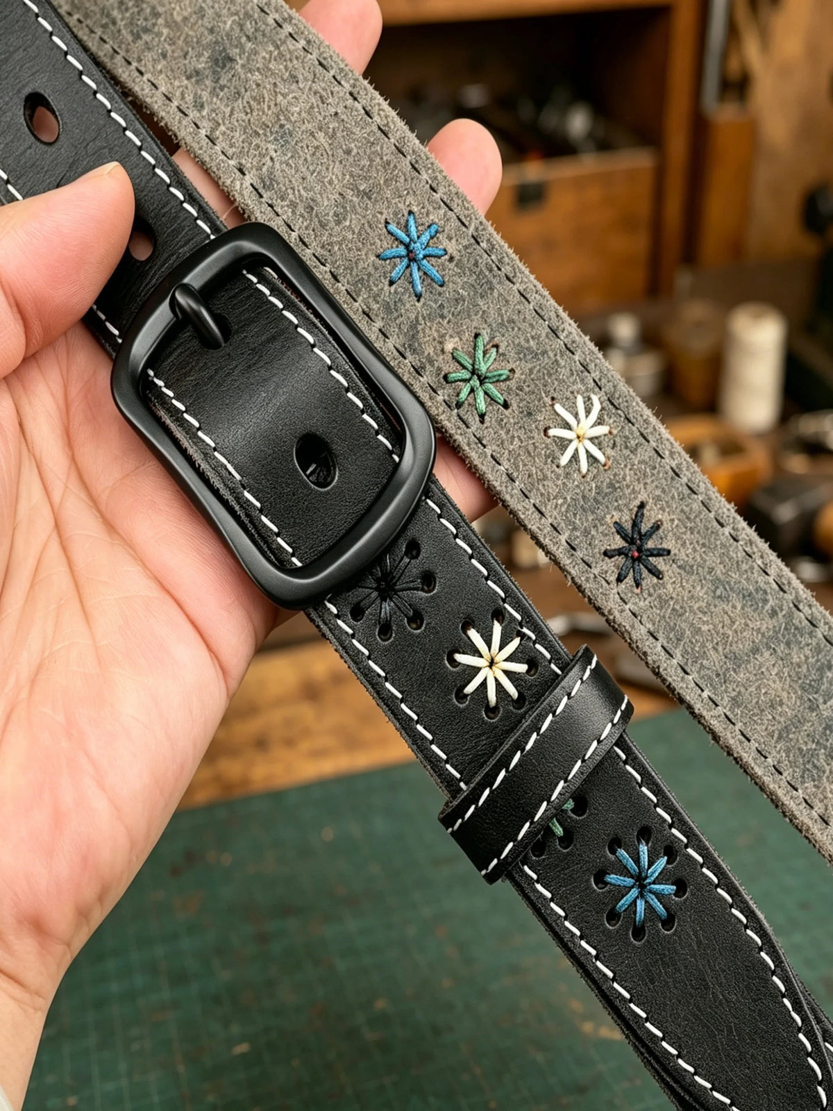 Versatile Handmade Men's Belt In Top-grain Cowhide