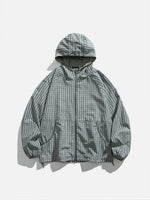 Retro Outdoor Plaid Hooded Jacket