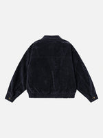 Retro Waist-defining Suede Jacket