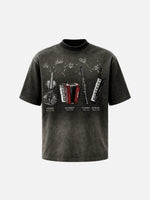 Wasteland-style Garment-washed Heavyweight Cotton T-shirt