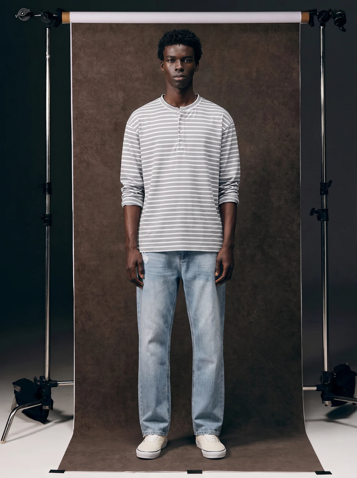 Japanese-style Retro Striped Sweatshirt