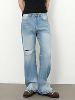 American-style High-street Washed Flared Jeans