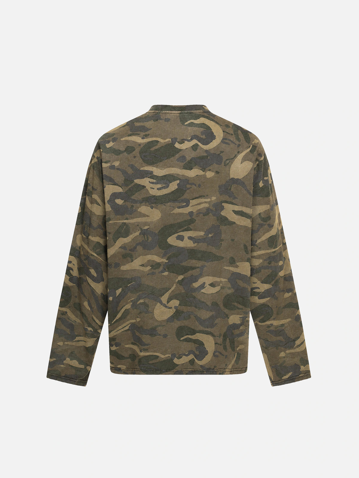 American Retro Camouflage Print Long-sleeve T-shirt
