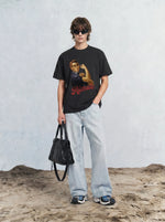 Camiseta Retro Oversize de Algodón Pesado
