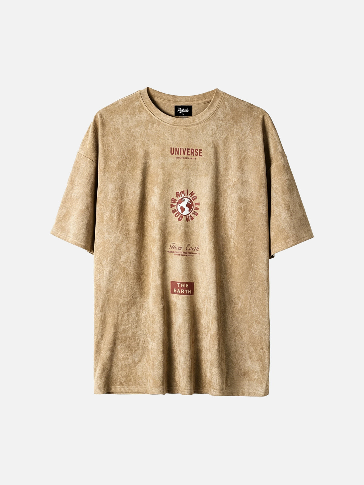 Retro Loose-fit Suede T-shirt