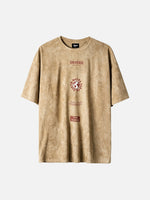 Retro Loose-fit Suede T-shirt