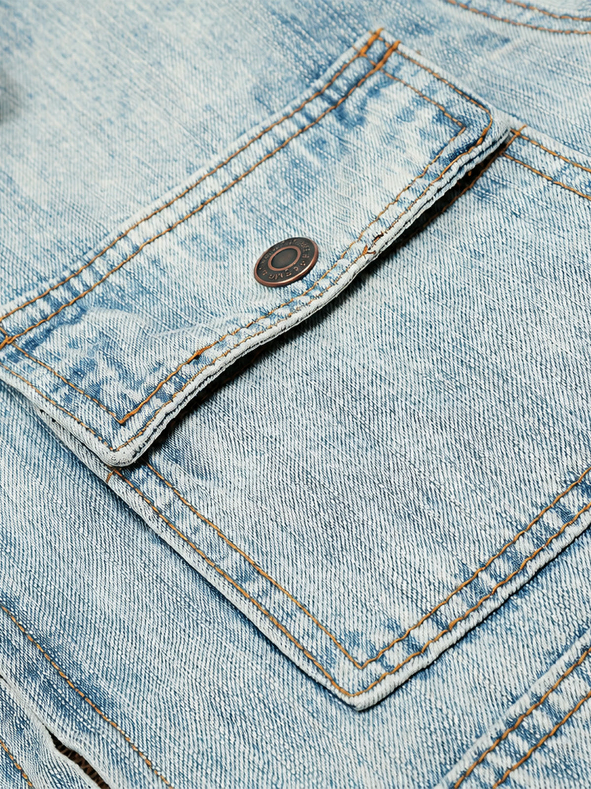 American Retro Washed Blue Distressed Work Jacket
