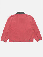 American-style Washed, Color-blocked Work Jacket