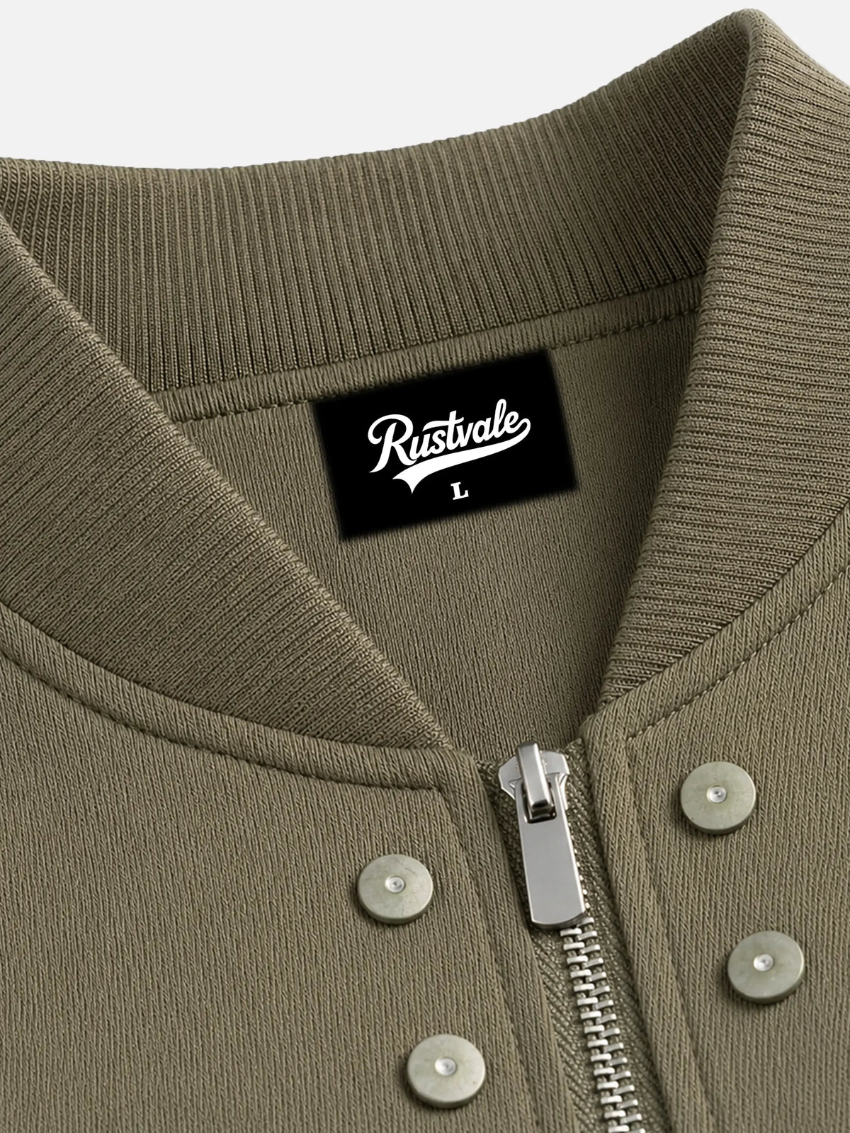 Retro Riveted & Pleated Baseball Jacket