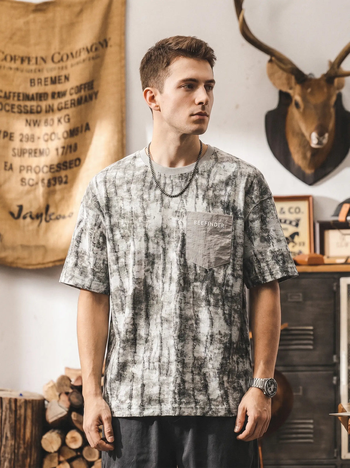 Premium Jacquard Loose-fit T-shirt