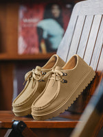Retro, Versatile, Closed-toe Platform Shoes