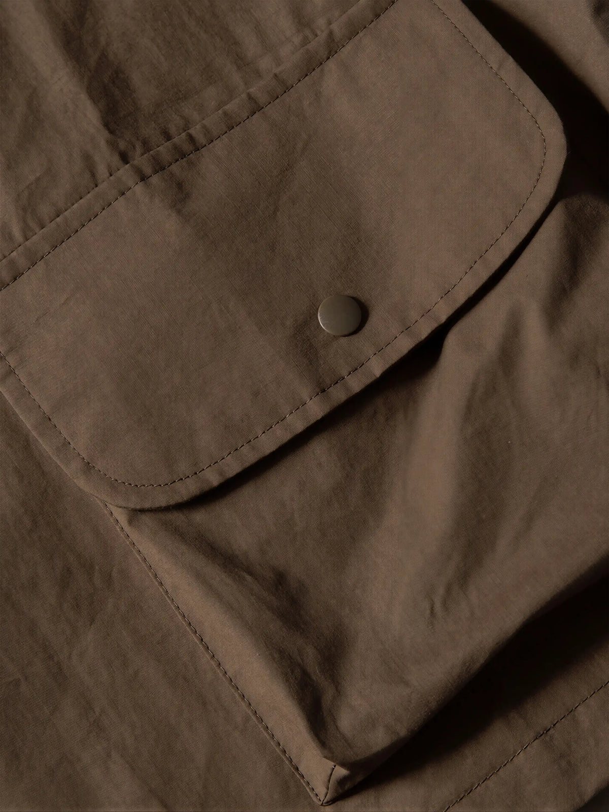 Retro Faux Two-piece Spliced multi-pocket Short-sleeve Work Shirt