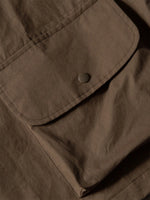 Retro Faux Two-piece Spliced multi-pocket Short-sleeve Work Shirt