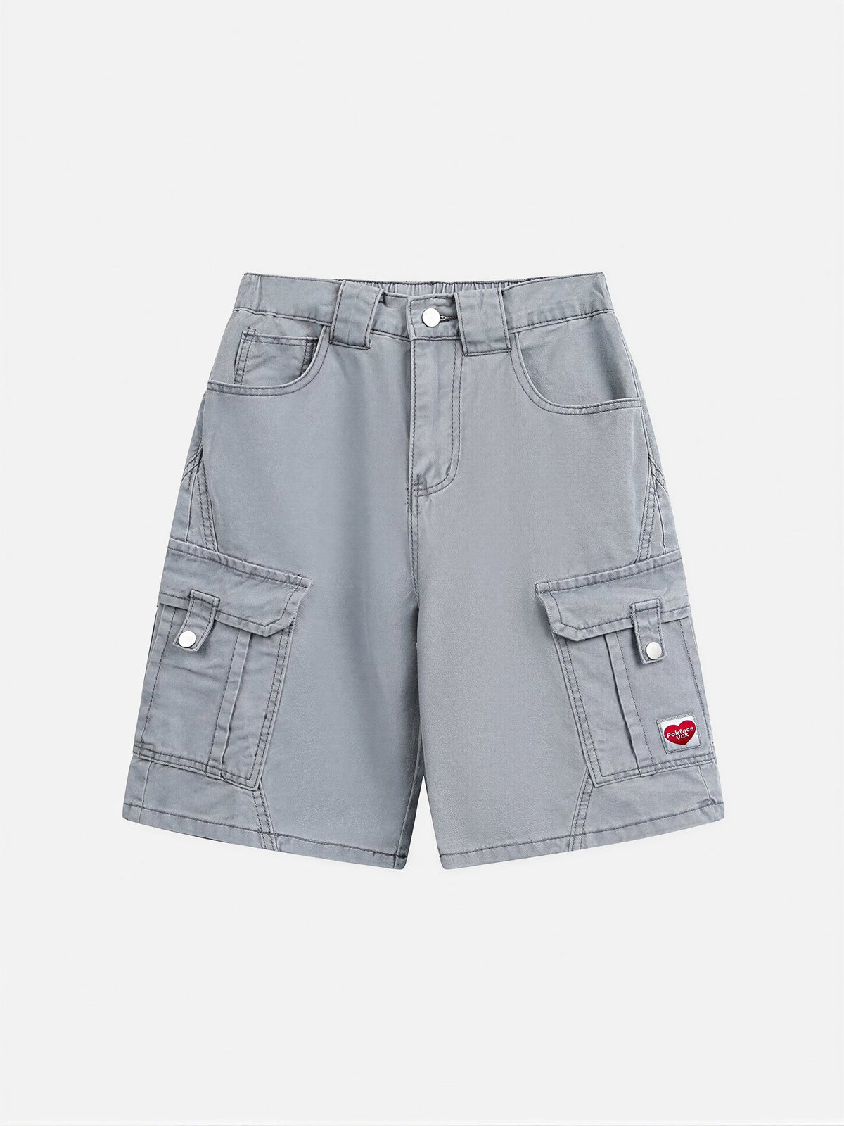 Loose-fit Multi-pocket Knee-length Shorts