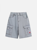 Loose-fit Multi-pocket Knee-length Shorts