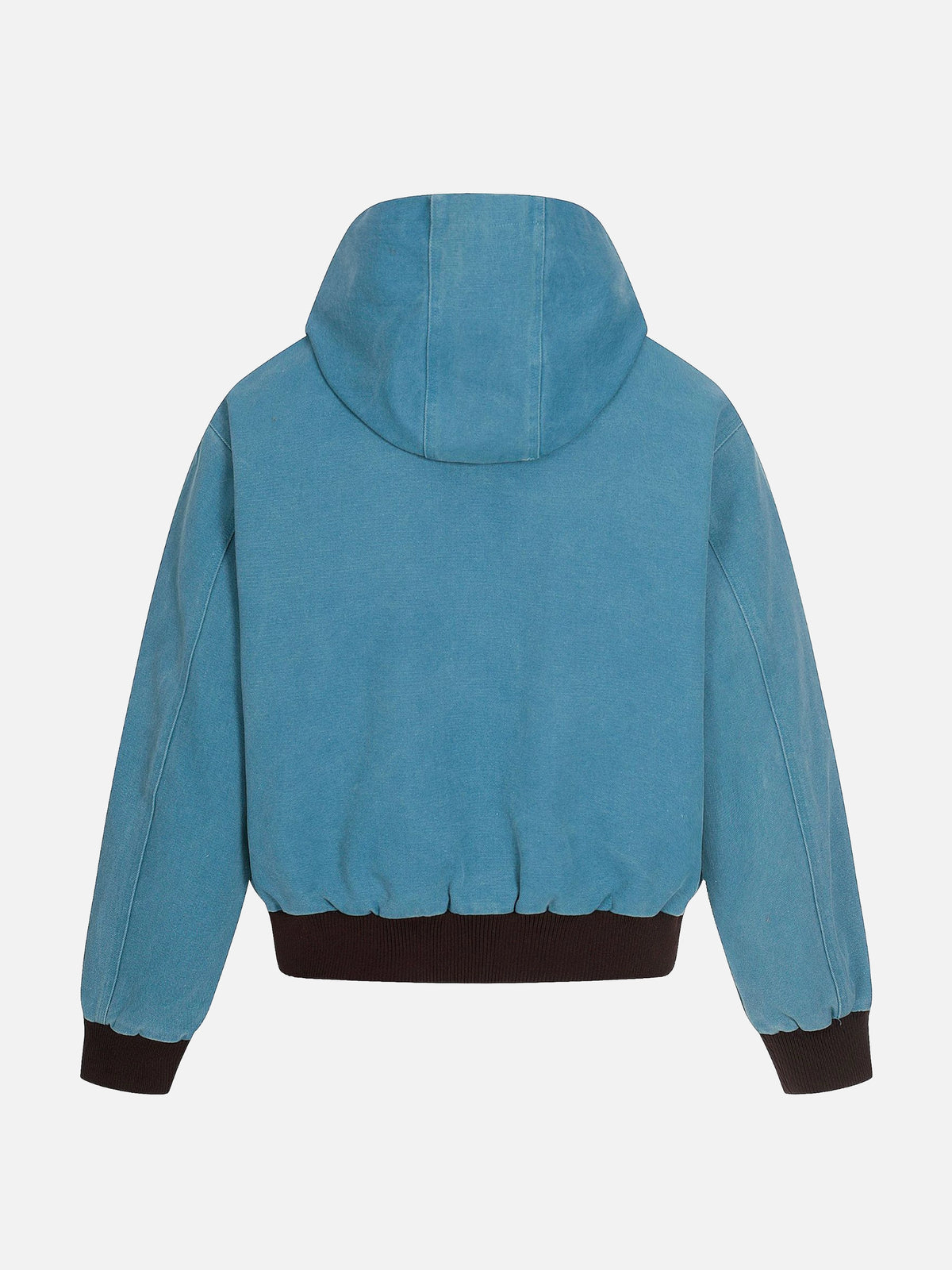 Barn-style Garment-washed & Distressed Hooded Work Jacket