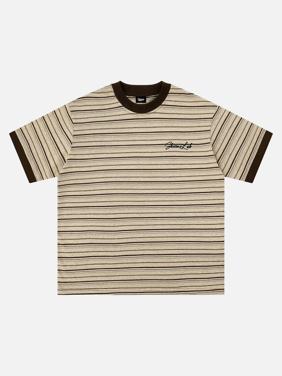 Loose-fit T-shirt With Handwritten-style Embroidery